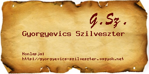 Gyorgyevics Szilveszter névjegykártya