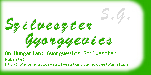 szilveszter gyorgyevics business card